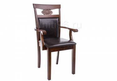 Стул  Luiza с подлокотниками Dirty oak/dark brown