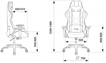 Кресло игровое Бюрократ VIKING 4 AERO BLUE