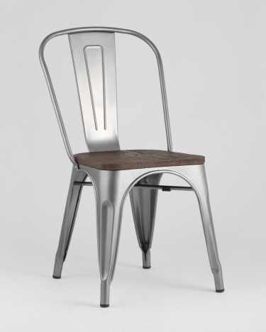 Стул Tolix Wood 850 Серебристый