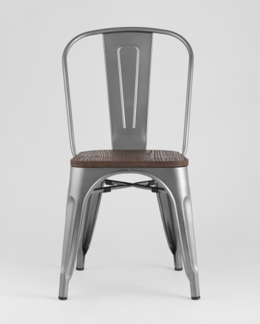 Стул Tolix Wood 850 Серебристый