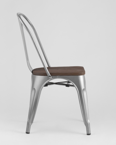Стул Tolix Wood 850 Серебристый