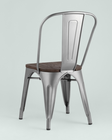 Стул Tolix Wood 850 Серебристый