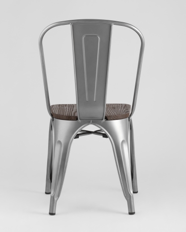 Стул Tolix Wood 850 Серебристый