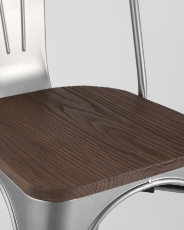 Стул Tolix Wood 850 Серебристый