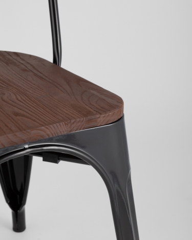 Стул Tolix Wood 850 Черный