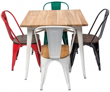 Стул Tolix Wood 850 Черный