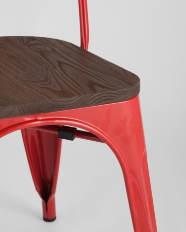 Стул Tolix Wood 850 Красный