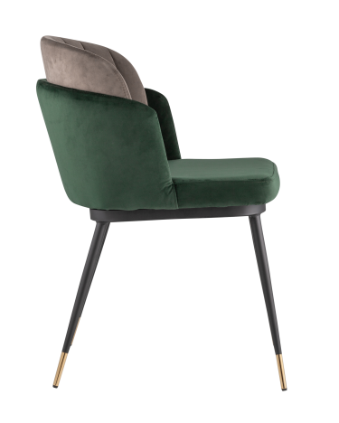 Стул Stool group Пенелопа, вельвет, зеленый / коричневый