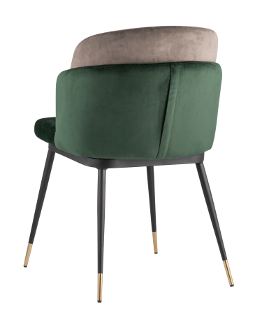 Стул Stool group Пенелопа, вельвет, зеленый / коричневый