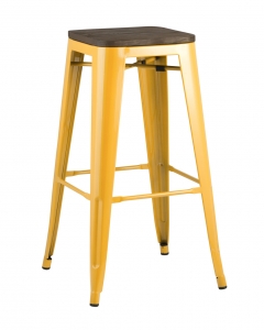 Стул барный Tolix Wood Желтый