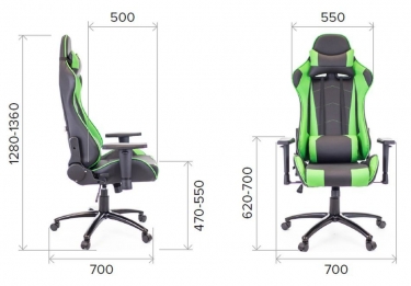 Кресло геймерское Everprof Lotus S9 Экокожа Зеленый Черный