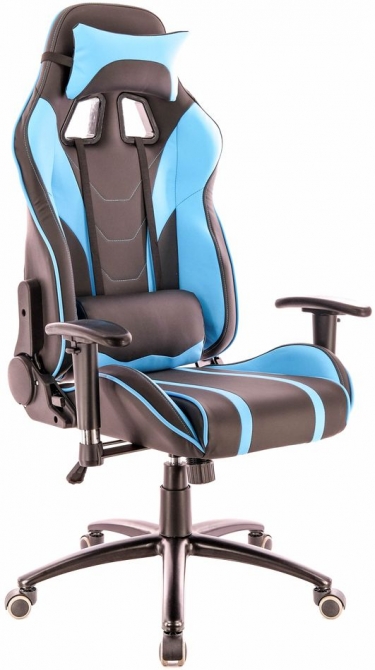 Кресло геймерское Everprof Lotus S16 Экокожа Голубой Черный
