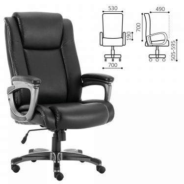 Кресло руководителя BRABIX PREMIUM Solid HD-005 Черный*