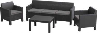 Зона отдыха Orlando set with 3 seat sofa Черный