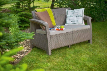 Диван двухместный Corfu Love Seat капучино
