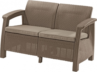 Диван двухместный Corfu Love Seat капучино