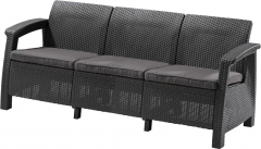 Диван трехместный Corfu Love Seat max Черный