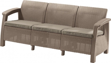 Диван трехместный Corfu Love Seat max капучино