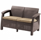 Диван двухместный Corfu Love Seat коричневый