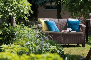 Диван двухместный Corfu Love Seat коричневый