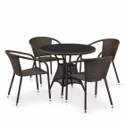 Комплект плетеной мебели Афина-мебель T197ANS-W53/Y137C-W53 Brown 4Pcs