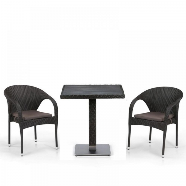 Комплект плетеной мебели T607D/Y290-W53/52 Brown 2Pcs