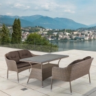 Комплект плетеной мебели Афина-мебель T198B/S54B-W56 Light brown