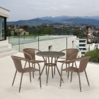 Комплект плетеной мебели Афина-мебель T282ANT/Y137C-W56 Light Brown 4Pcs