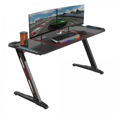 Геймерский стол Eureka Z60 c RGB подсветкой Черный