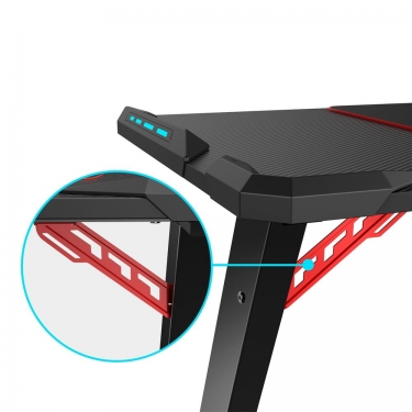 Геймерский стол Eureka Z60 c RGB подсветкой Черный